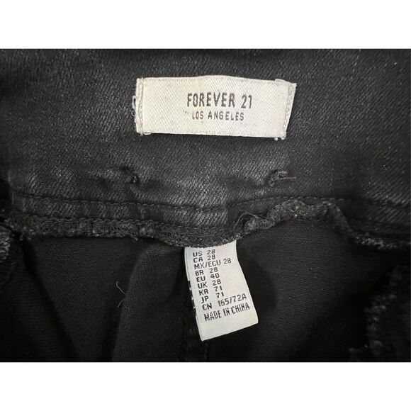 Forever 21 Black High Waisted Skinny Jeans - Picture 2 of 4